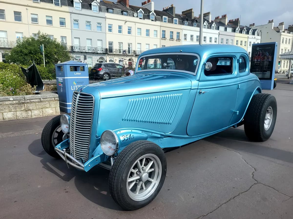 Blue Hot Rod close up